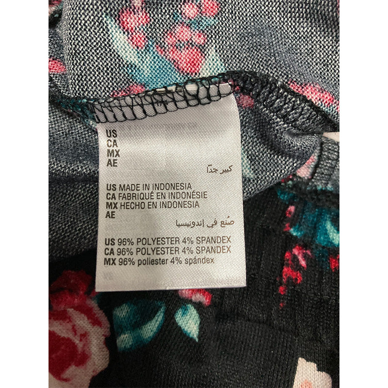 Charter Club Butter Soft Printed Only Pajama Pants Black Winter Floral M