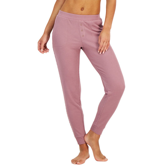 Jenni Solid Waffle Sleep Jogger Pants Antique Rose S