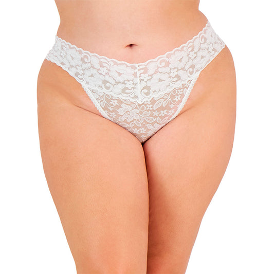 INC Lace-Trim Thong Underwear White XL