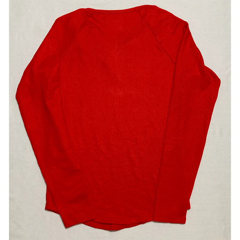 Jenni Split-Neck Only Pajama Top Red M