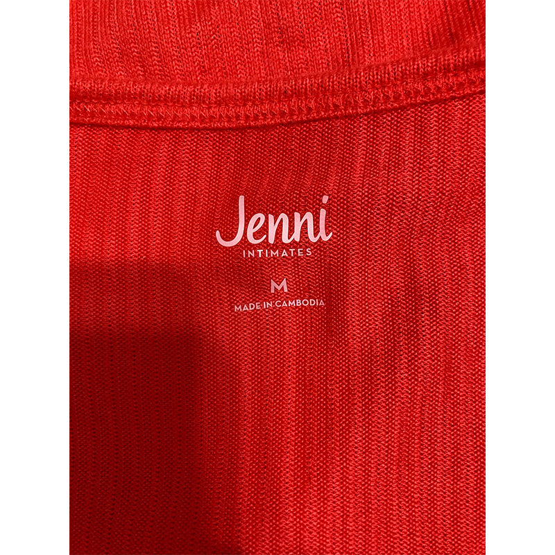 Jenni Split-Neck Only Pajama Top Red M