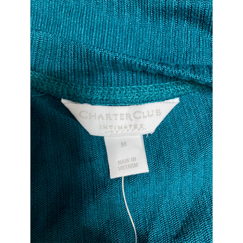 Jenni Split-Neck Pajama Top Emerald M
