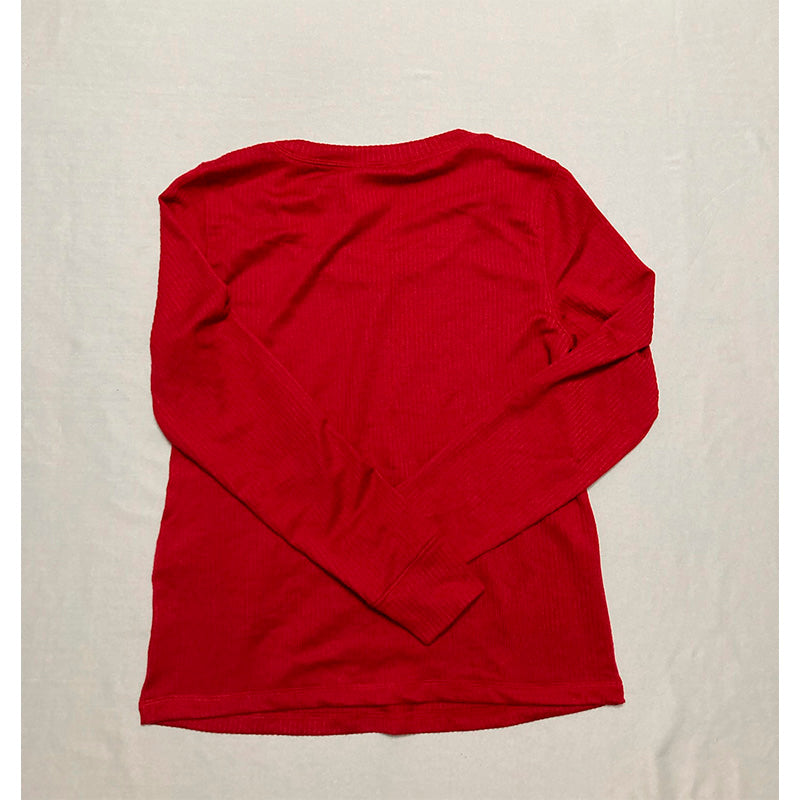 Charter Club Solid Scoop Neck Only Sleep Top Red XS