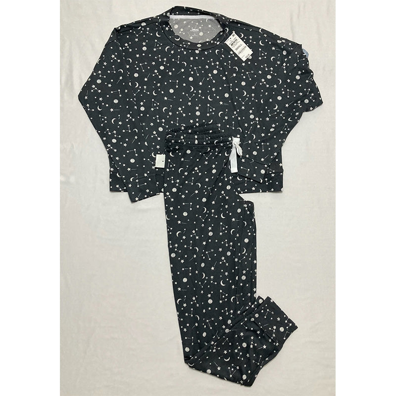 Jenni Long Sleeve Mix It Packaged Pajama Set Celest Toss S