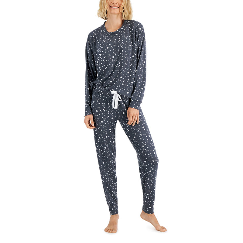 Jenni Long Sleeve Mix It Packaged Pajama Set Celest Toss S