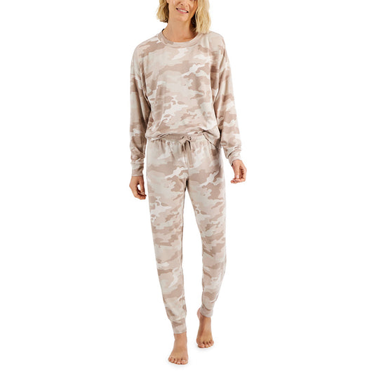 Jenni Long Sleeve Mix It Packaged Pajama Set Candy Camo 2XL