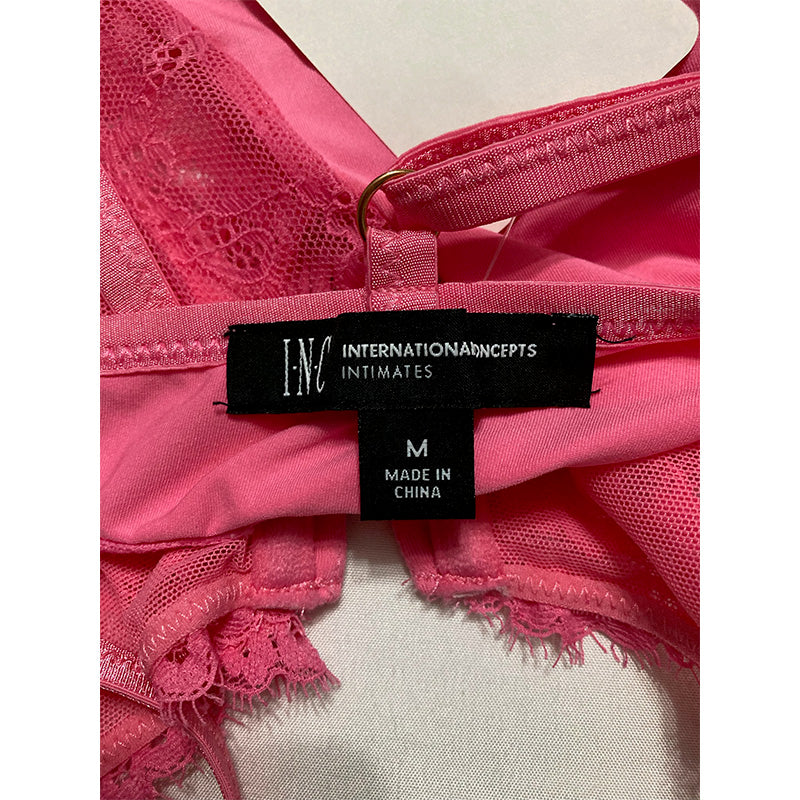 INC Micro Lace Bodysuit Pink M