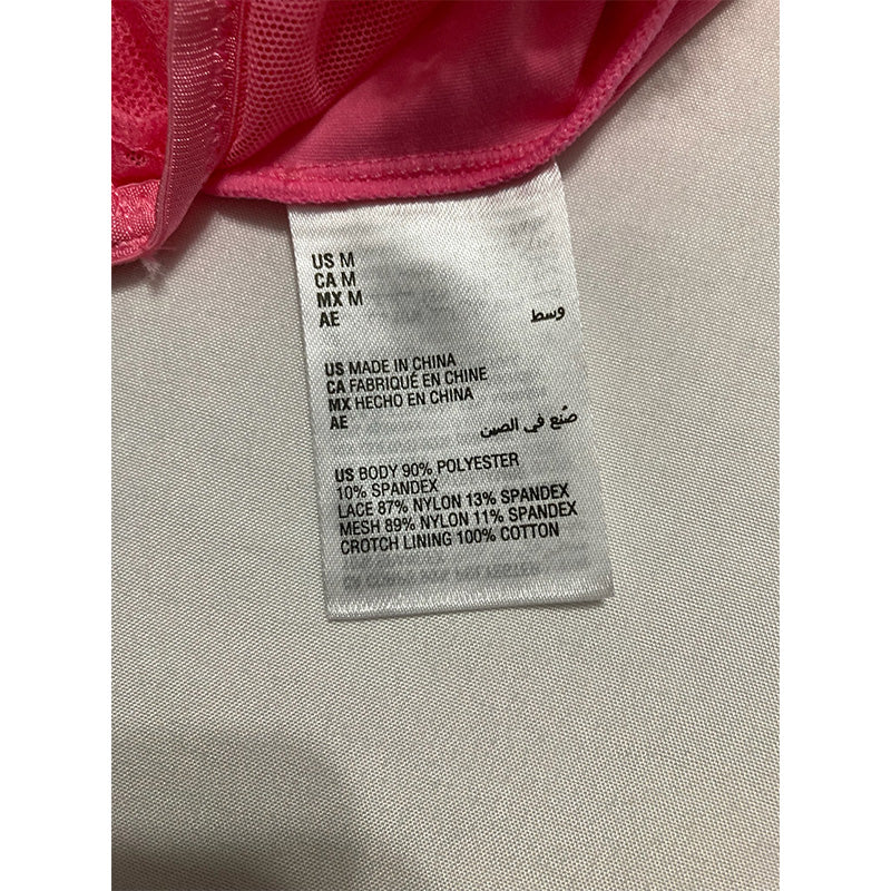 INC Micro Lace Bodysuit Pink M
