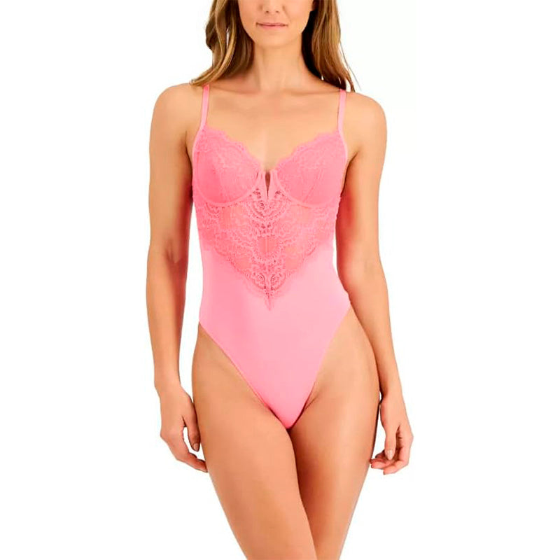INC Micro Lace Bodysuit Pink L