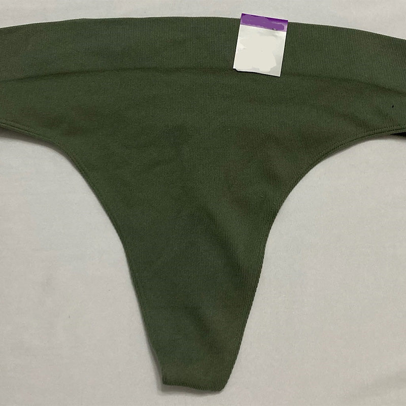 Jenni Seamless Ribbed Hi-Cut Thong Mountain Sage 2XL