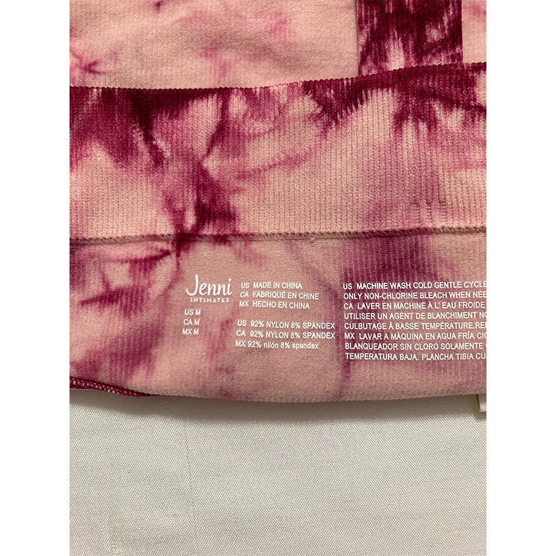Jenni Seamless Ribbed Hi-Cut Thong Splash Tiedye M