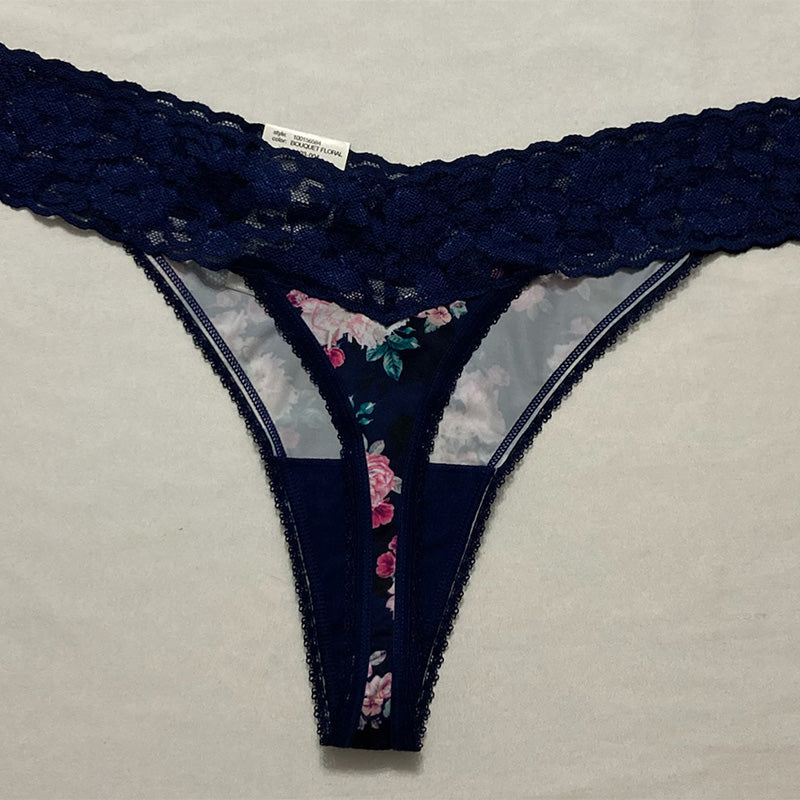 INC Lace-Trim Thong Underwear Multicolor XL