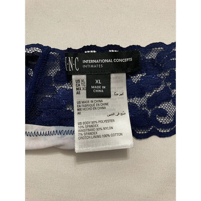 INC Lace-Trim Thong Underwear Multicolor XL
