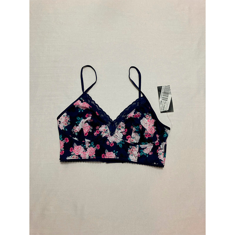 INC Lace-Trim Bralette Bouquet Floral M