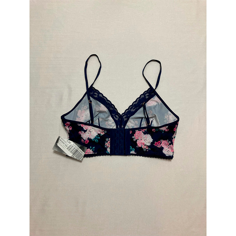 INC Lace-Trim Bralette Bouquet Floral M