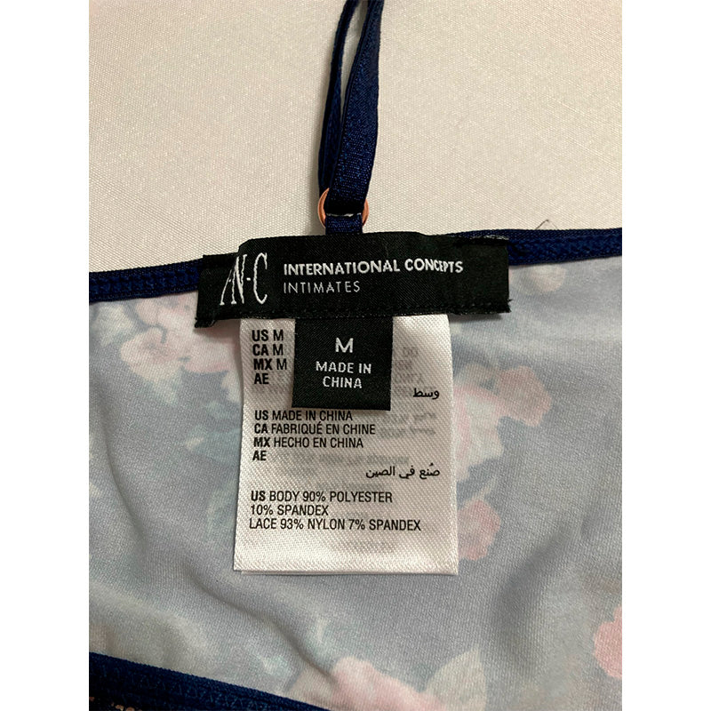 INC Lace-Trim Bralette Bouquet Floral M