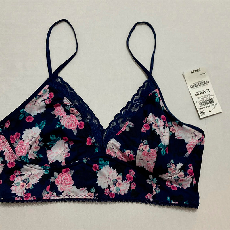 INC Lace-Trim Bralette Bouquet Floral L