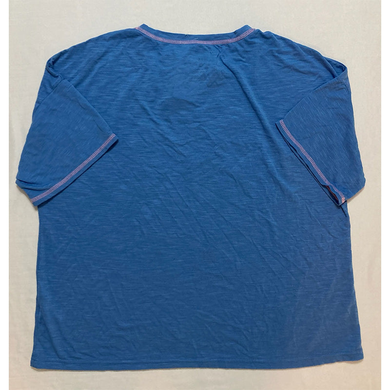 Mickey Mouse Knit Short Sleeve Crewneck Only Pajama T-Shirt Blue XL