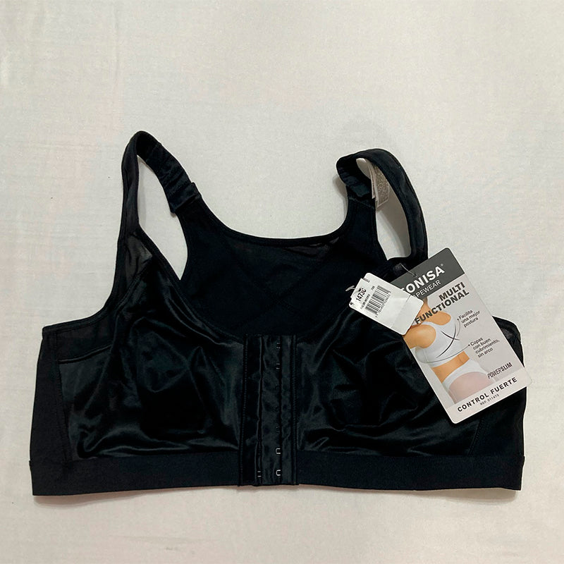 Leonisa  Posture Corrector Wireless Back Support Bra Black 40C