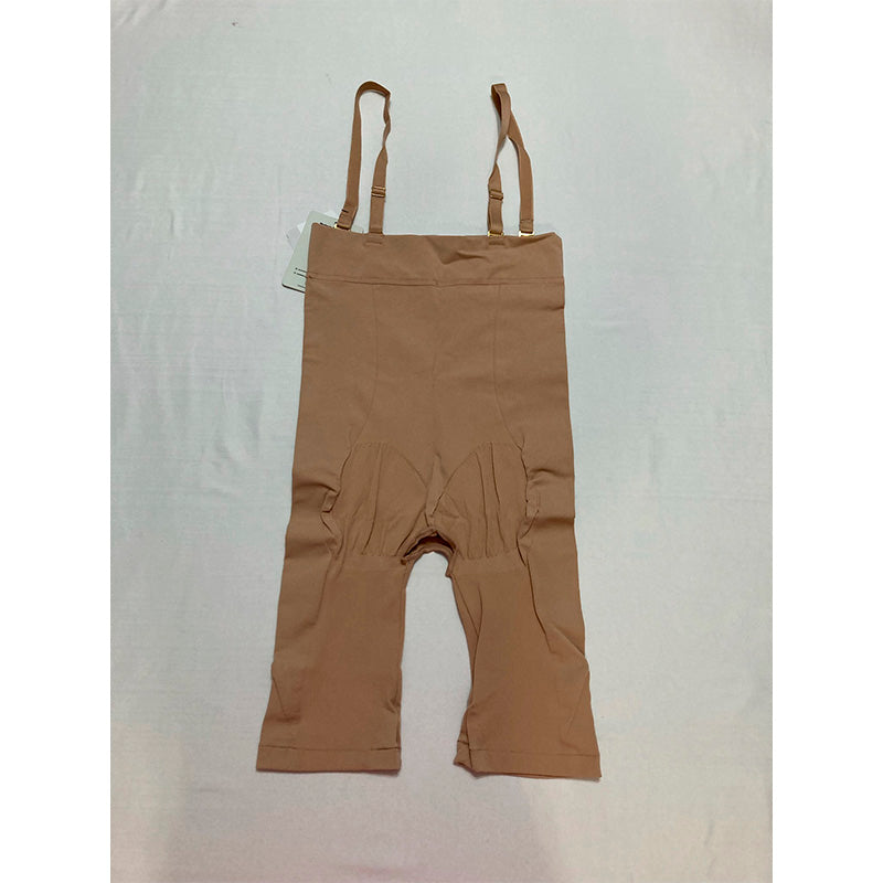 Leonisa Womens Seamless High Waist Shapewear with Thigh Compression,Beige,XL-XXL