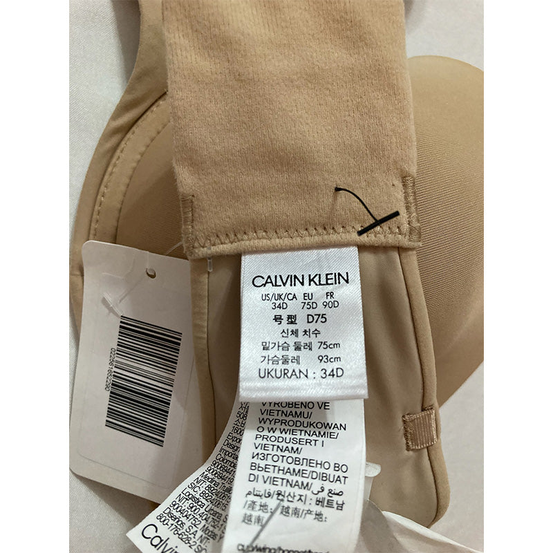 Calvin Klein Perfectly Fit Strapless Convertible Push-Up Bra Nude 34D
