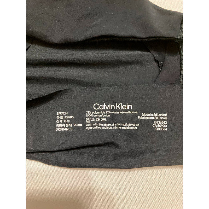Calvin Klein Women's Invisibles High-Waist Thong Panty Black S