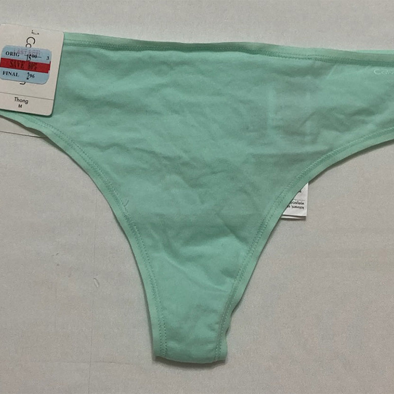 Calvin Klein Cotton Form Thong Underwear Aqua Luster M