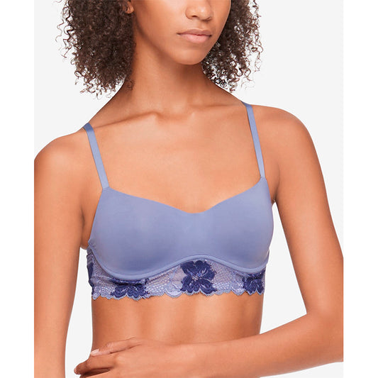 Calvin Klein Lightly Lined Bralette Bleached Denim Purple M