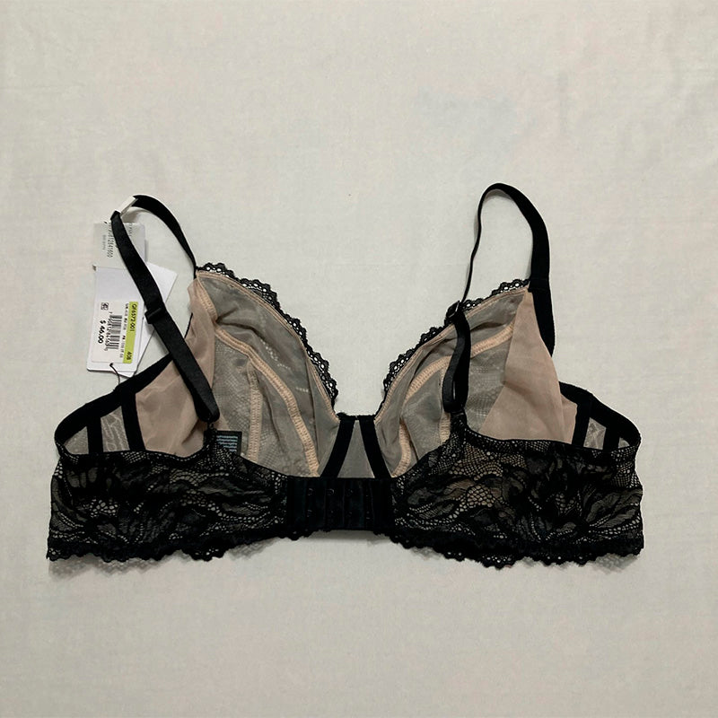 Calvin Klein Unlined Underwire Lace Bra in Black 40B