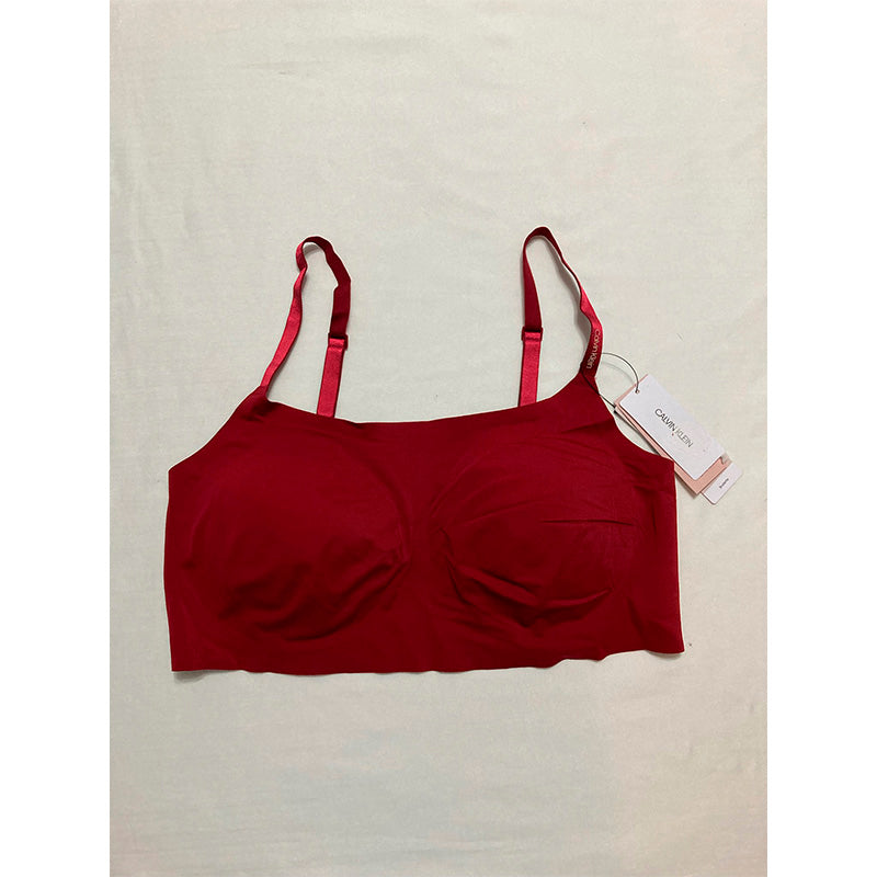 Calvin Klein Invisibles Comfort Seamless Adjustable Skinny Strap Bralette Bra Rebellious XL