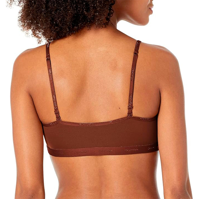 Calvin Klein Women's Form to Body Unlined Bralette Umber  Large