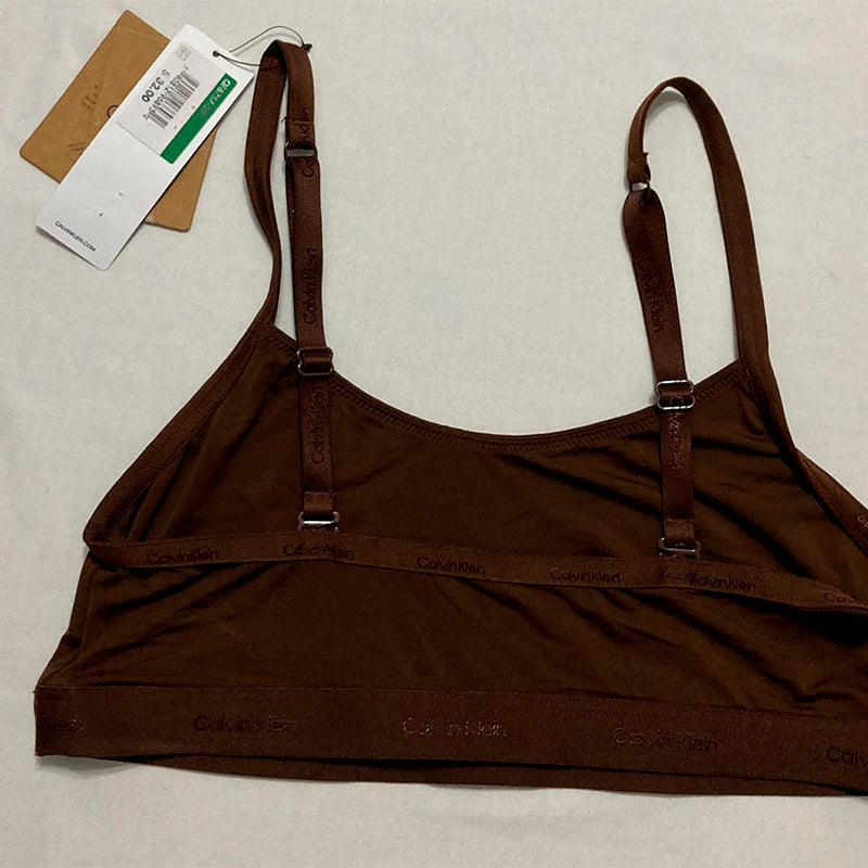 Calvin Klein Women's Form to Body Unlined Bralette Umber  Large