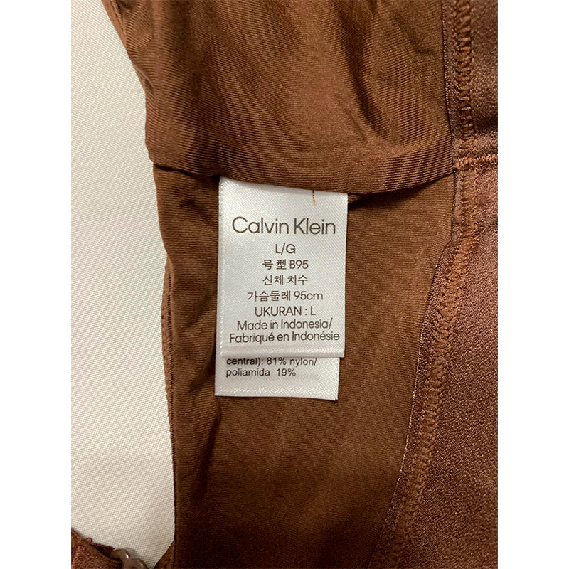 Calvin Klein Women's Form to Body Unlined Bralette Umber  Large