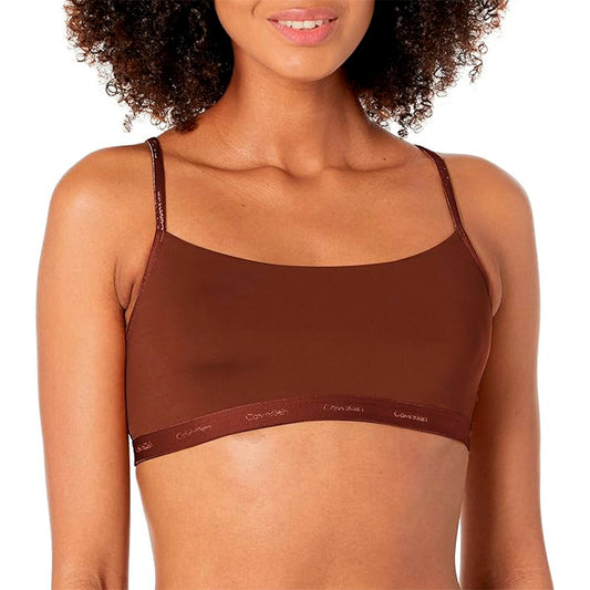 Calvin Klein Women's Form to Body Unlined Bralette Umber  Large
