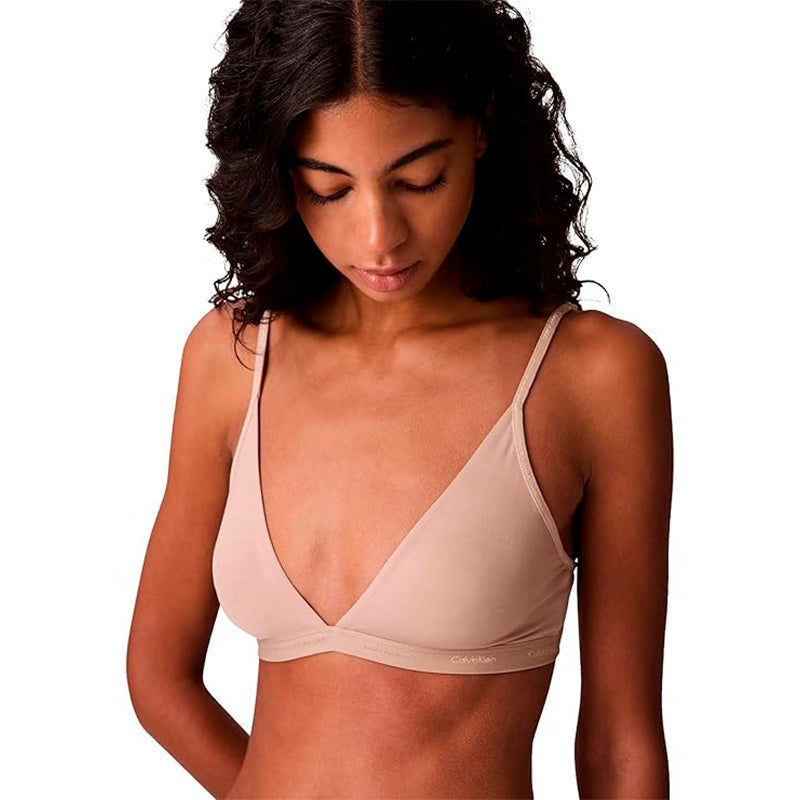 Calvin Klein Form to Body Lightly Lined Triangle Bralette Nude S