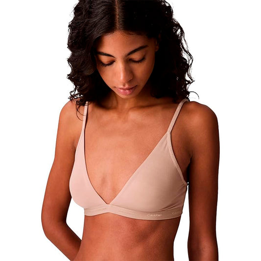 Calvin Klein Form to Body Lightly Lined Triangle Bralette Nude S