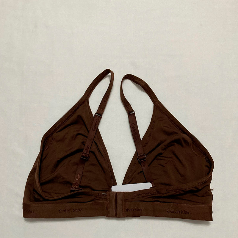 Calvin Klein Form to Body Lightly Lined Triangle Bralette Brown L