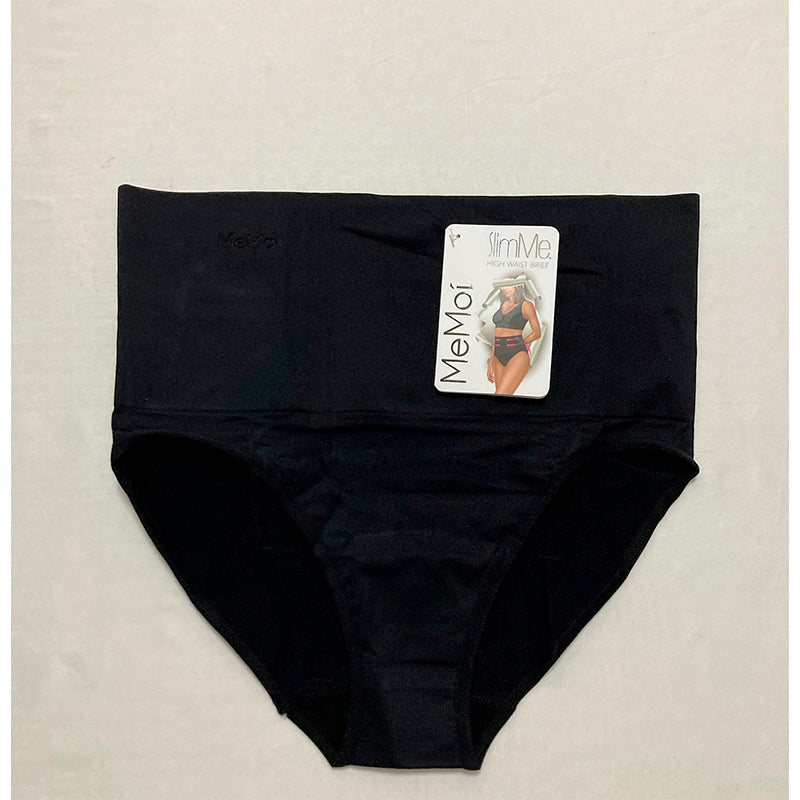 SlimMe High Waisted Seamless Underwear Black L
