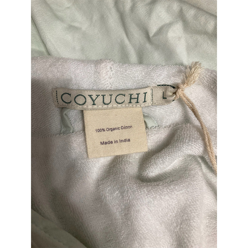 Coyuchi Sateen Terry Robe L Misty Ocean