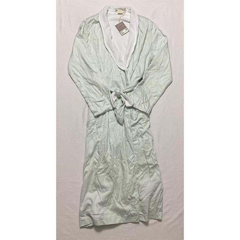 Coyuchi Sateen Terry Robe L Misty Ocean