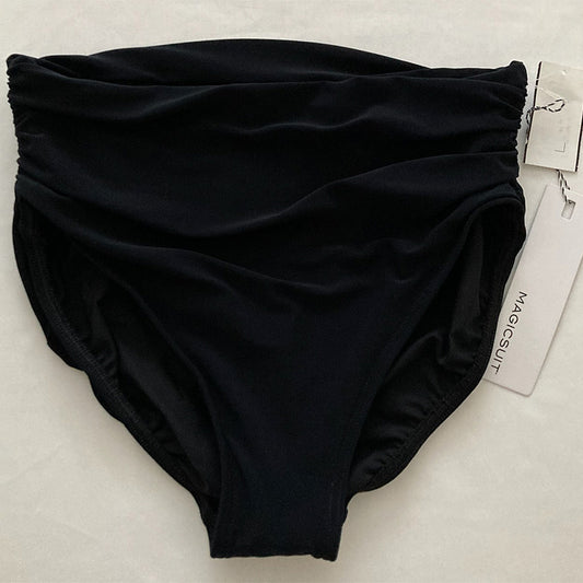Magicsuit Solid Jersey Bikini Bottom Swimwear Black 12