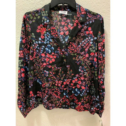 Josie Women's Long-Sleeve Only Pajama Top Floral XS