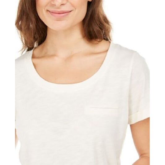 NWD Charter Club Crew Neck Knit Only Pajama Top Antique White XL