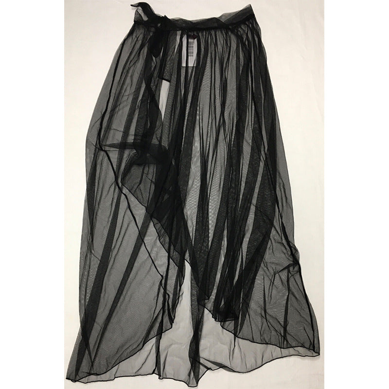 Dreamgirl Lace Removable Maxi Skirt Black L