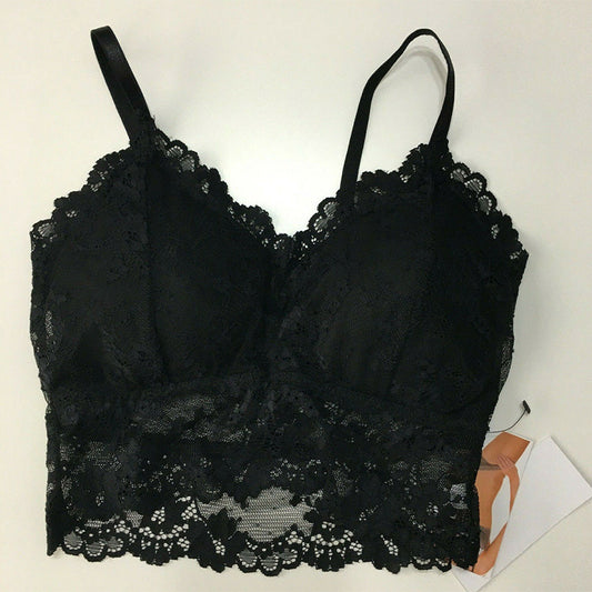 Unbranded Women's Lace Bralette Bra Black M