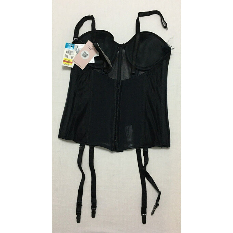 NWD Carnival Full Figure Lace Sheer Corset Black 34B