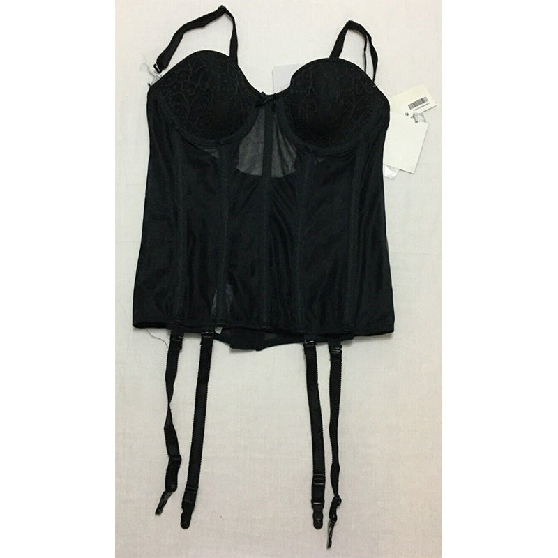 NWD Carnival Full Figure Lace Sheer Corset Black 34B