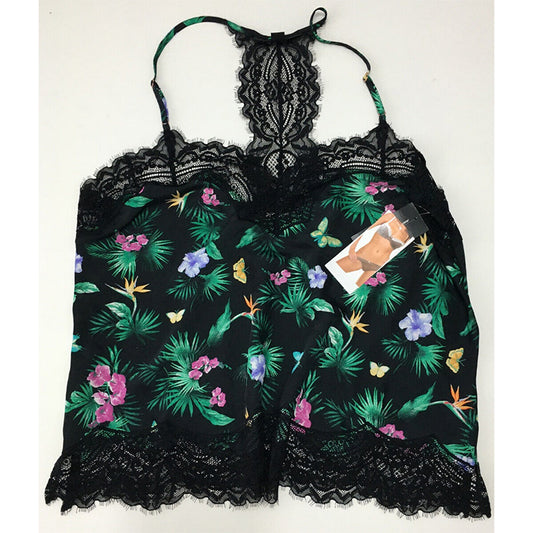 INC Lace-Trim Satin Cami Multicolor L