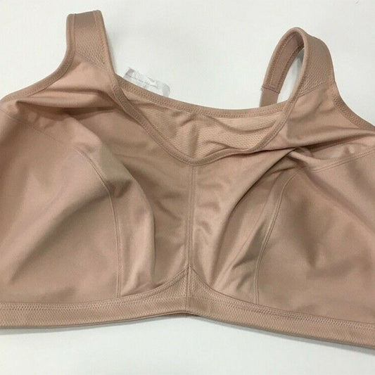 Glamorise Full Figure No Bounce Plus Size Camisole Wirefree Back Close Nude 50H