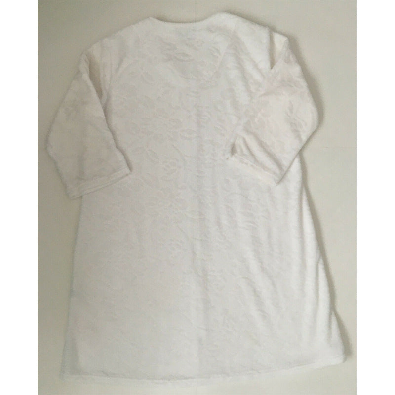 Miss Elaine Floral-Embossed White S